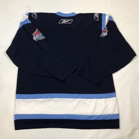 Reebok 2007 95th CFL Grey Cup Toronto Hockey Navy Blue Jersey Mens Size Large - Picture 12 of 16